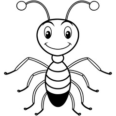 A cute cartoon-style ant illustration for kids