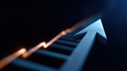 Conceptual image: A ladder of glowing financial charts reaching towards the sky, wealth accumulation. Growth, ambition. Symbolic, inspiring.