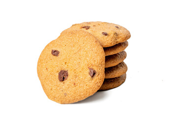 The Chocolate Chip Cookies, taken with a high-resolution camera isolate on white