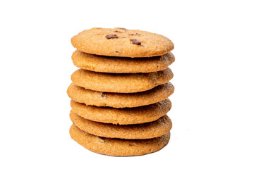The Chocolate Chip Cookies, taken with a high-resolution camera isolate on white