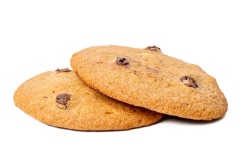 The Chocolate Chip Cookies, taken with a high-resolution camera isolate on white