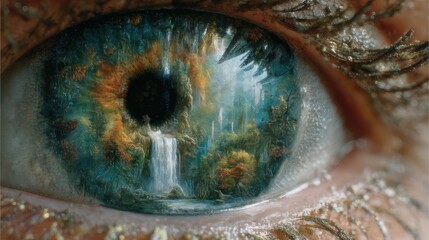 Macro Close-Up of Human Eye with Vivid Detail