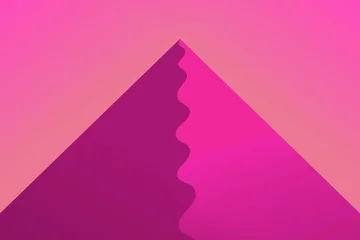 Selbstklebende Fototapeten Pink Abstract background with pink mountain, triangle, pyramid, desert, landscape. Pink wallpaper, decoration. Modern, simple and trendy style design for background, wallpaper, decoration, etc.  © Wulandari