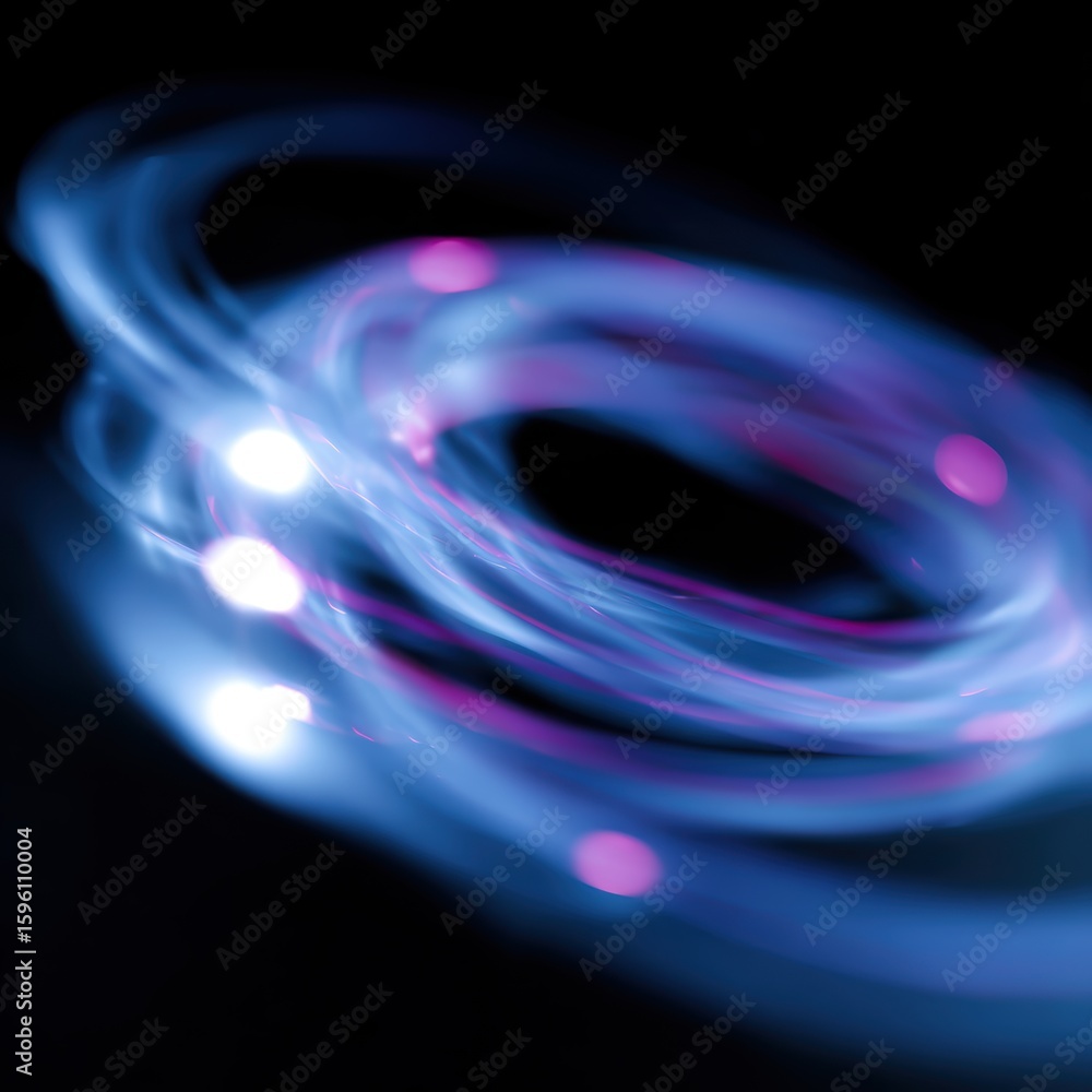 Aufkleber abstract background of fluid light patterns representing quantum entanglement, advanced physics. the