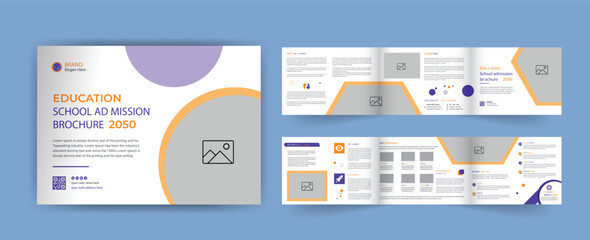School admission square banner. back-to-school brochure template educational banner Instagram posts and social media post template and web banner.