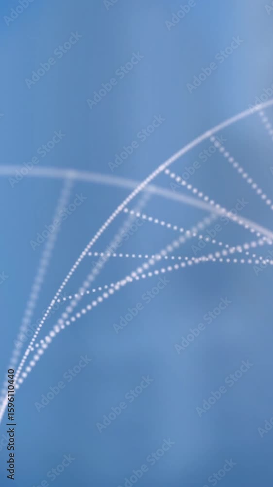 Poster dna strand and binary coding, scientific data processing animation