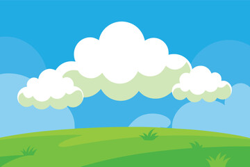 cute sky with cloud illustration 
