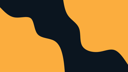 abstract yellow and black background with wavy lines. vector illustration