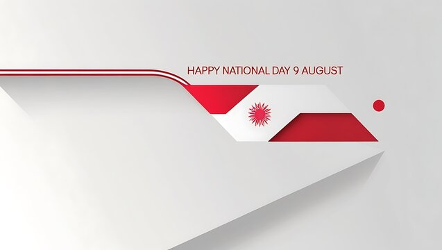 Nepal National Day illustration with flag colors of red and white for celebration on August 9th