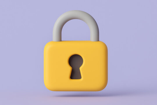 3D Lock Icon &ndash; Security and Privacy Concept