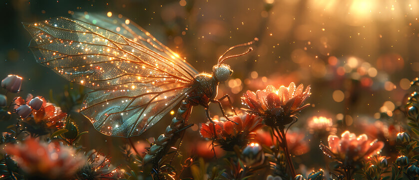 christmas tree with lights - Powered by Adobe