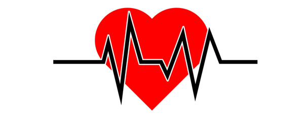 Heart beat line vector icon. Heartbeat medical sign, ecg or ekg symbol, electrocardiogram test