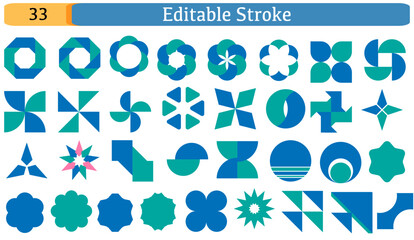 Collection of vector web design icons and symbols