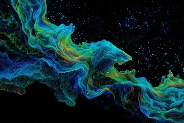 Abstract Glowing Particles Design