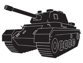 MILITARY TANK SILHOUETTE