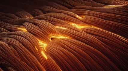 Intertwined muscle fibers are glowing with energy and power, creating a dynamic and visually striking representation of strength, vitality, and biological processes - Powered by Adobe