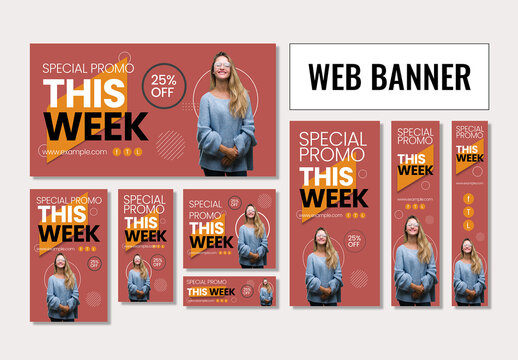 Modern Promotional Web Banner Set