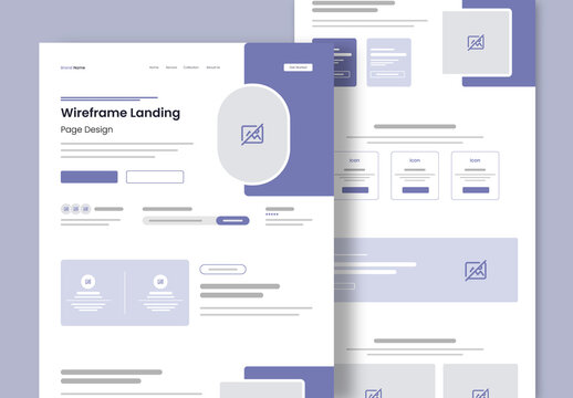 Furniture Product Landing Page Wireframe Design