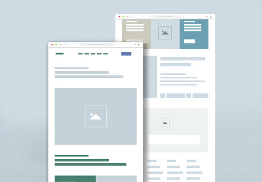 Pastel Tone Web UI UX Wireframe Template