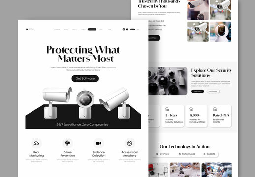 Professional Security Services Landing Page Template