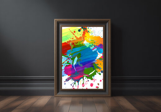 Realistic Poster Mockup Design Template
