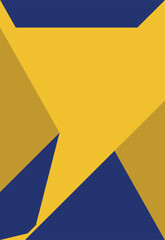 Flat design modern vector illustration icon set of yellow and blue abstract geometric shapes