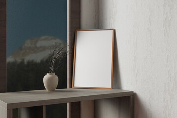 Clean Art Frame Display Mockup for showcasing your design to clients
