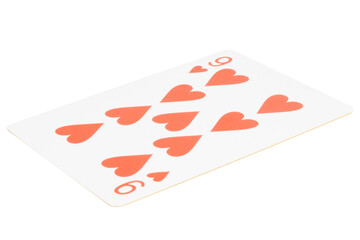 card gambling on white game luck nine hearts