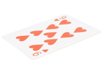card gambling on white game luck nine hearts