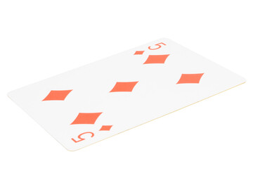 Obraz premium card gambling on white game luck