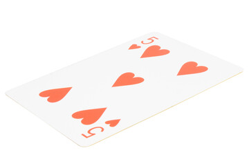 card gambling on white game luck five hearts