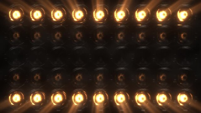 Lights Flashing Wall Showtec VJ Stage Floodlight 4K Blinder Blinking Lights Flash Club Flashlights Disco Lights Matrix Beam Lights Bulb Halogen Headlamp Lamp Nightclub Turn Off On Loop