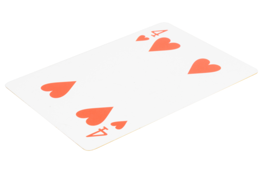 card gambling on white game luck four hearts