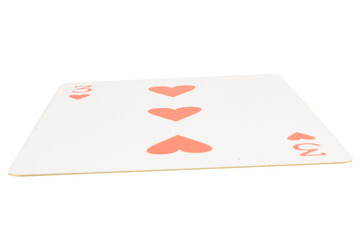 card gambling on white game luck three hearts
