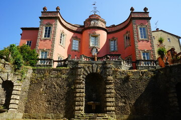 Garzoni palace interal cloister, Collodi, Tuscany, Italy