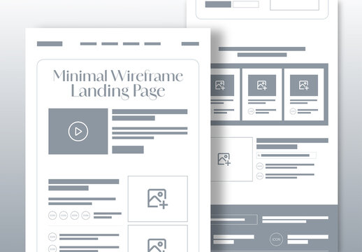 Minimalist Landing Page Wireframe Template