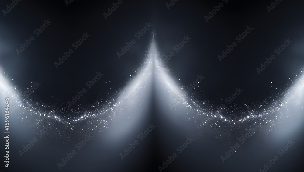 Aufkleber magic light beams and floating dust particles. abstract overlay effect set for design. white, ray, d