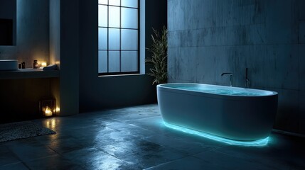 Emotion-integrated smart bathtubs regulating water temperature and LED ambiance for mental relaxation 