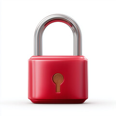 Naklejka premium Minimal Lock Icon - Security Indicator Clean padlock symbol for representing secured status in digital interfaces.