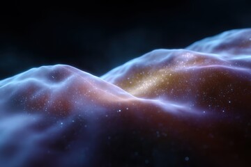 Fototapeta premium Illustration of gravitational waves rippling through space-time, astrophysics concept