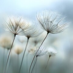 Delicate Fluffy Seedheads Against Soft Light