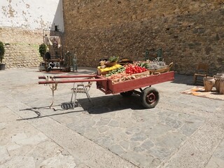 full packed donkey trailer