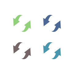 RECYCLE ARROWS SIGN SYMBOL LOGO VECTOR