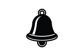 Simple Black Bell Icon Notification Symbol