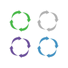 RECYCLE ARROWS SIGN SYMBOL LOGO VECTOR