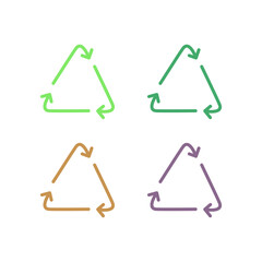 RECYCLE ARROWS SIGN SYMBOL LOGO VECTOR