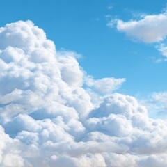 Fluffy Clouds on White Background, Ideal Sky Texture --v 7 Job ID: 57cd9574-e5b4-4bc2-847c-f26f74060789