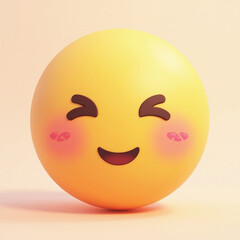 Fototapeta premium 3d smiley face with smile