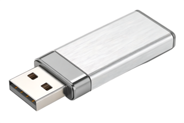 Sleek Modern USB Flash Drive on AI Generated by PNG