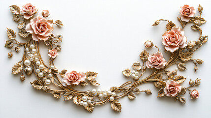 A high-resolution photo of an elegant gold portrait frame against a white background, ideal for banners, display designs, and luxury decor.

